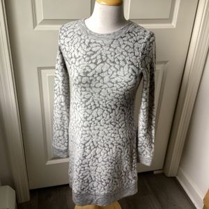 Lou & Grey Gray Leopard Sweatshirt Dress XS